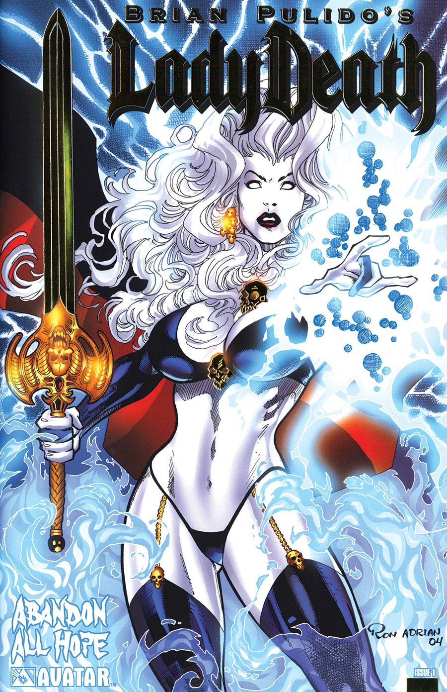 Brian Pulidos Lady Death Abandon All Hope Gold Foil Set (5 Covers)