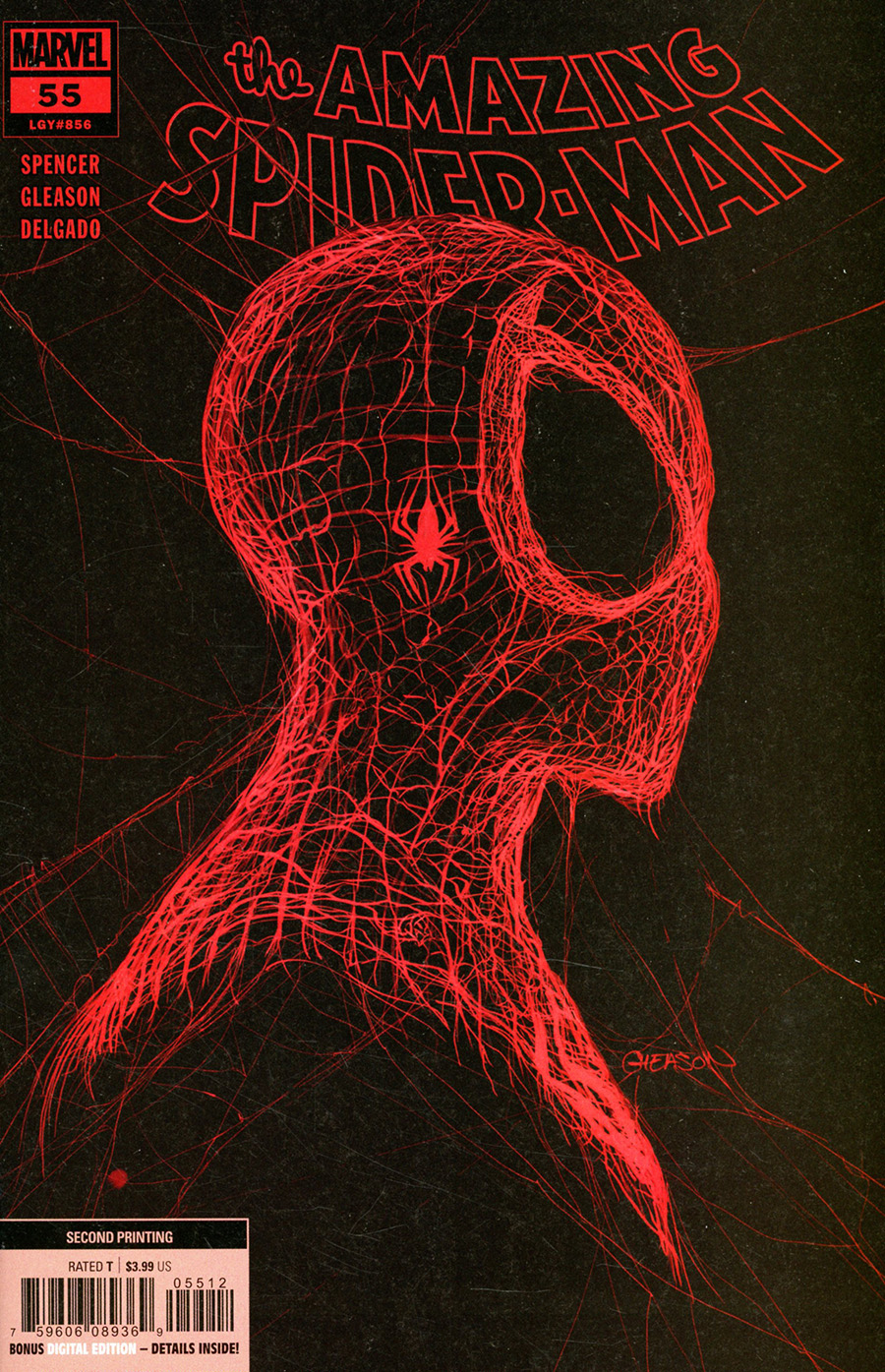 Amazing Spider-Man Vol 5 #55 Cover G 2nd Ptg Patrick Gleason Webhead Red On Black Variant Cover