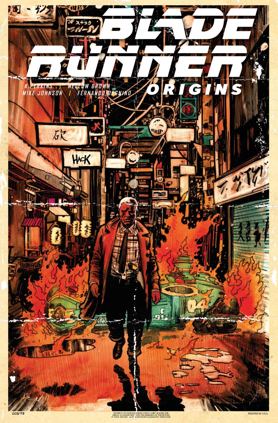 Blade Runner Origins #3 Cover B Variant Robert Hack Cover