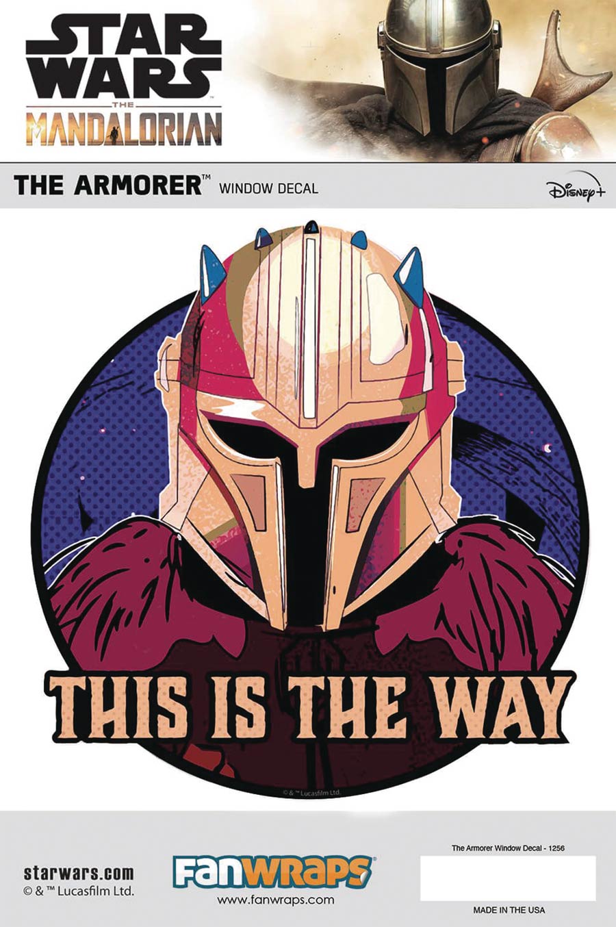 Star Wars The Mandalorian Window Decal - Armorer