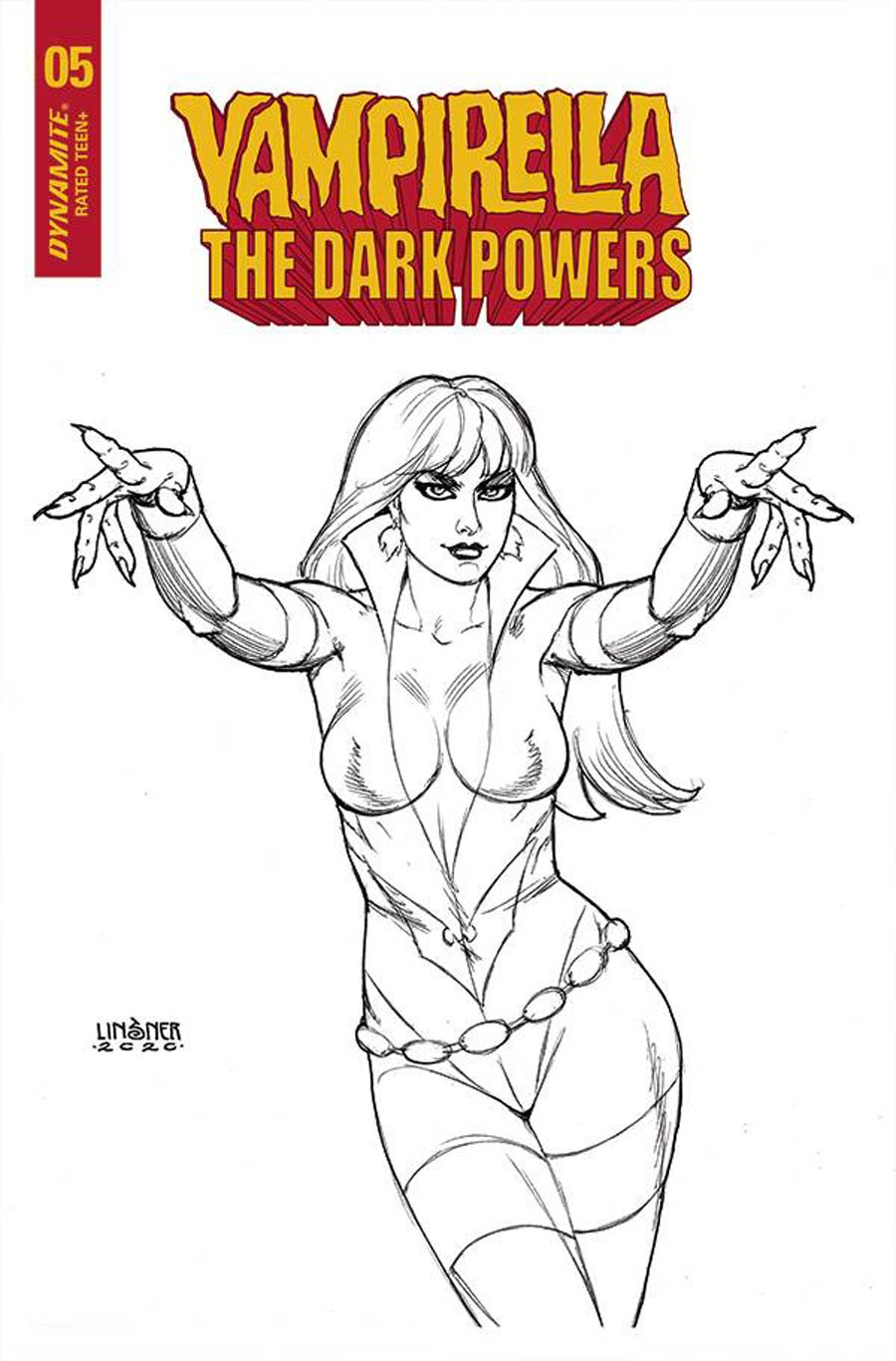 Vampirella The Dark Powers #5 Cover N Incentive Joseph Michael Linsner Black & White Cover