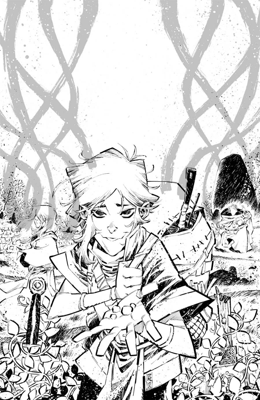 Last Witch #4 Cover C Incentive Jorge Corona Black & White Virgin Cover