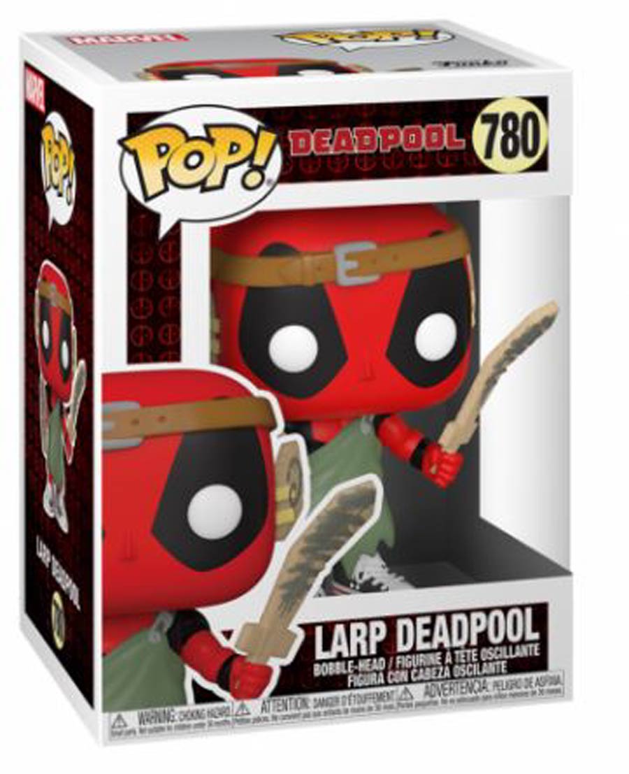 POP Marvel Deadpool 30th LARP Nerd Deadpool Vinyl Bobble Head