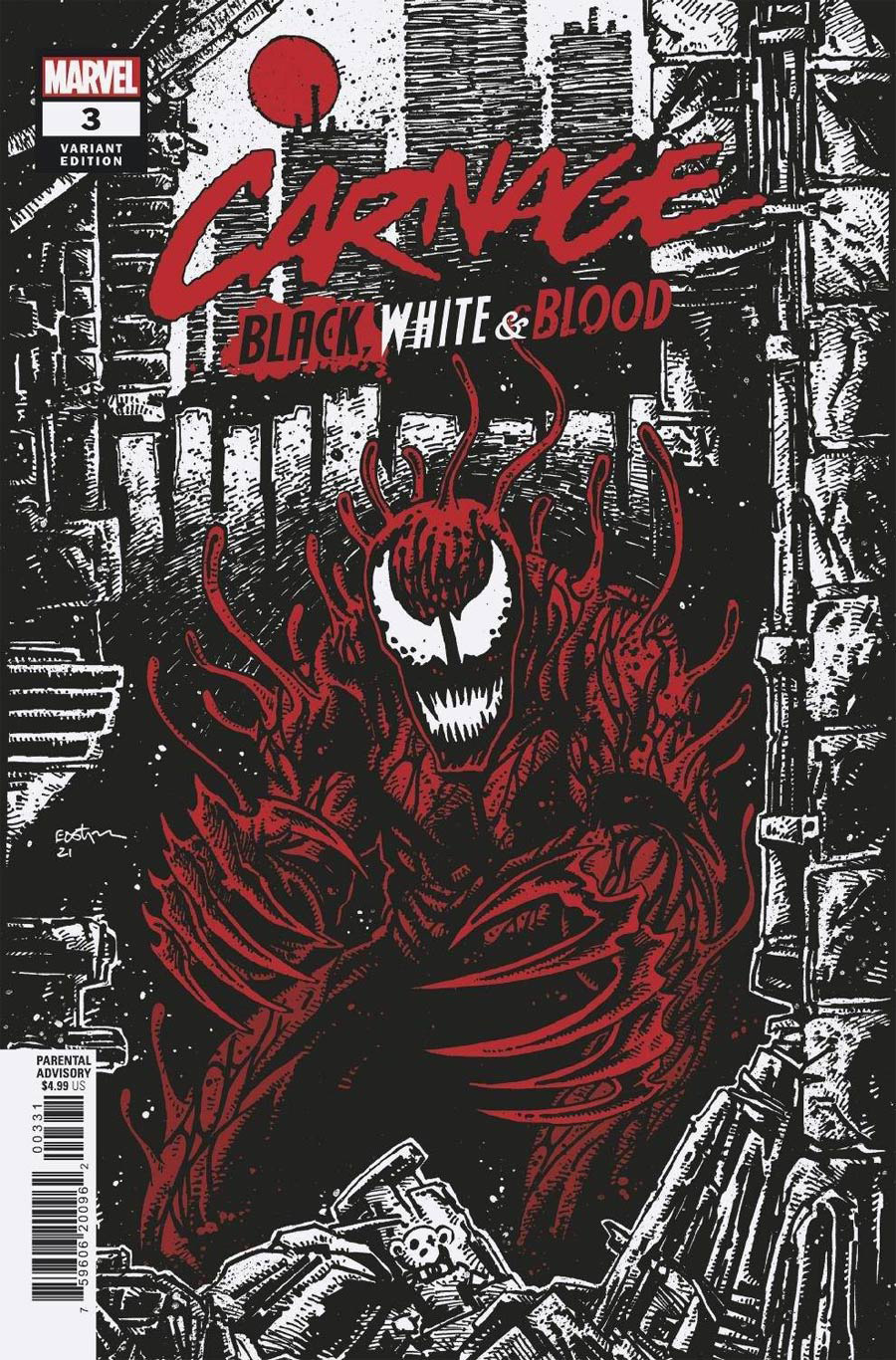 Carnage Black White & Blood #3 Cover C Incentive Kevin Eastman Variant Cover