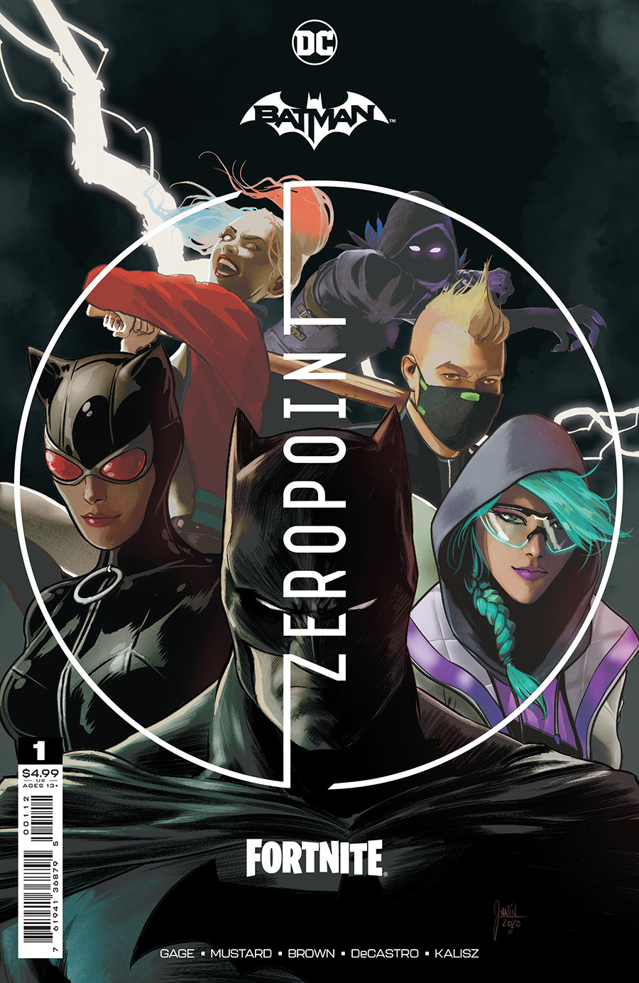 Batman Fortnite Zero Point #1 Cover C 2nd Ptg Mikel Janin Recolored Black Variant Cover