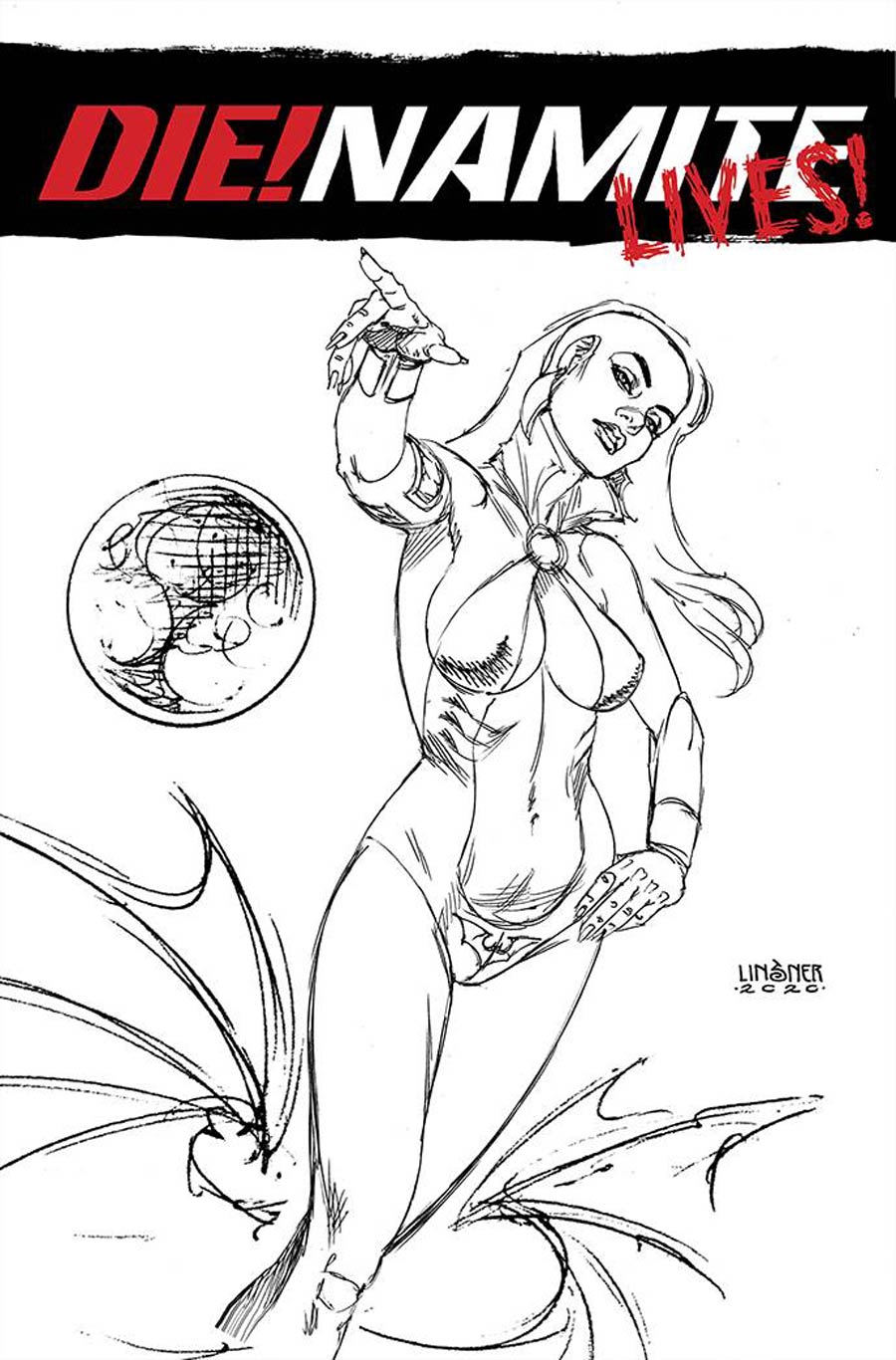 DieNamite Lives #2 Cover G Incentive Joseph Michael Linsner Pencil Art Cover