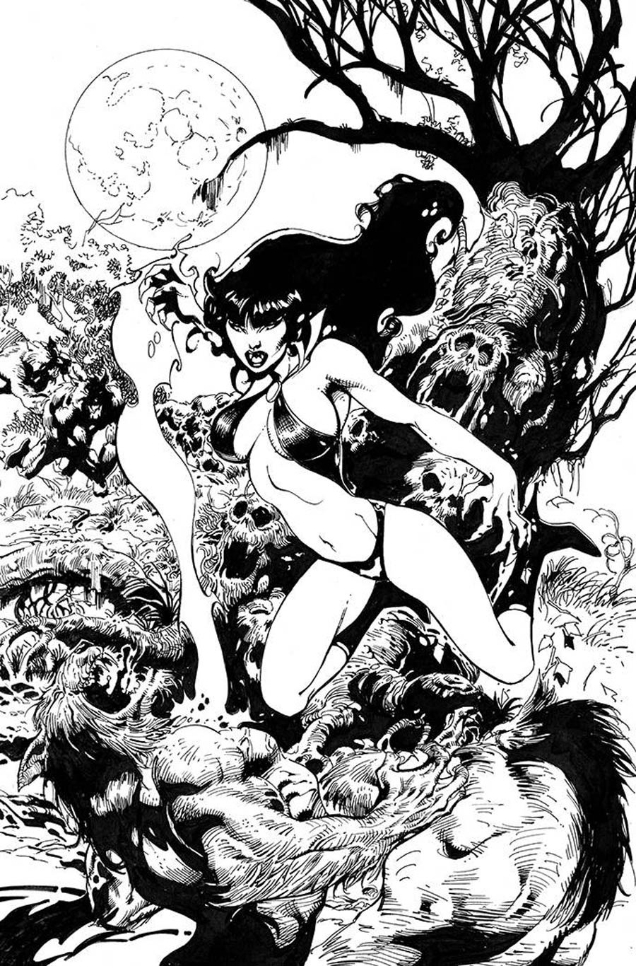 Vampirella Vol 8 #19 Cover J Incentive Roberto Castro Black & White Virgin Cover