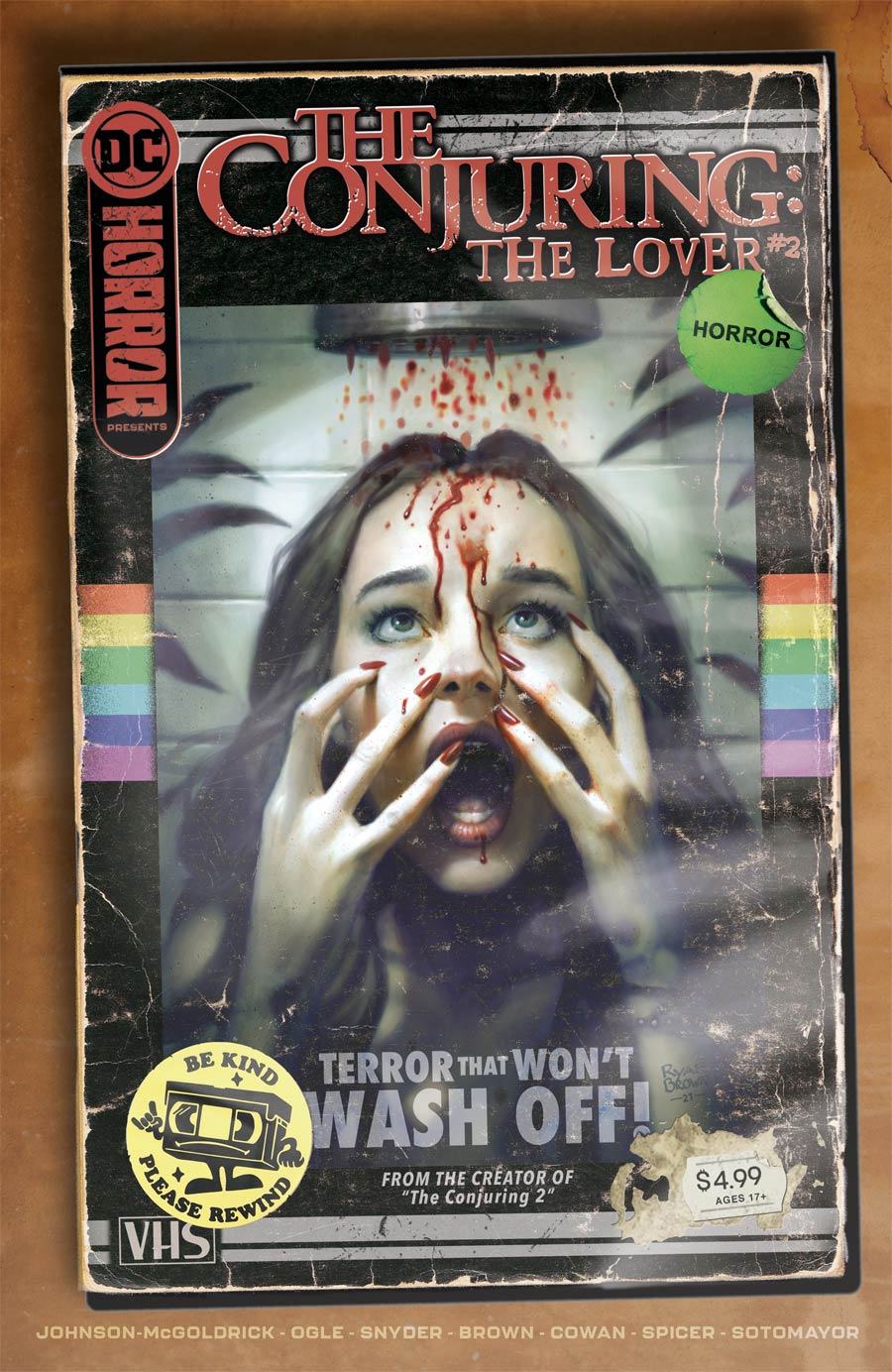 DC Horror Presents The Conjuring The Lover #2 Cover B Variant Ryan Brown VHS Tribute Card Stock Cover