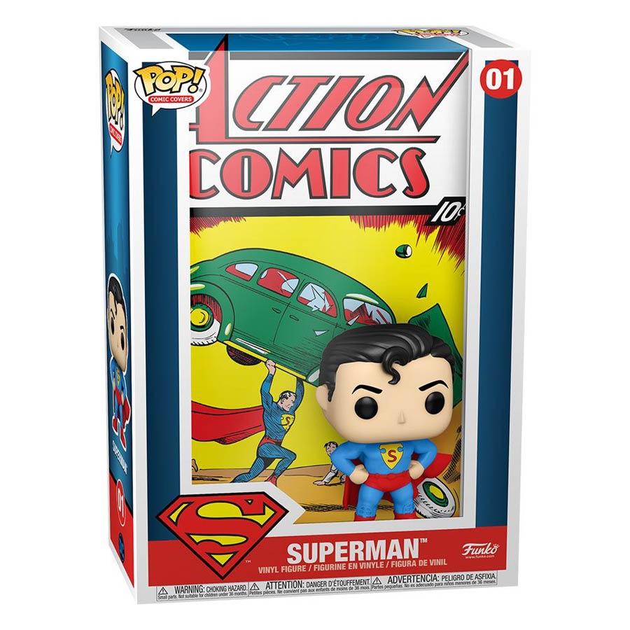 POP Vinyl Comic Cover DC Comics Superman Action Comic Vinyl Figure