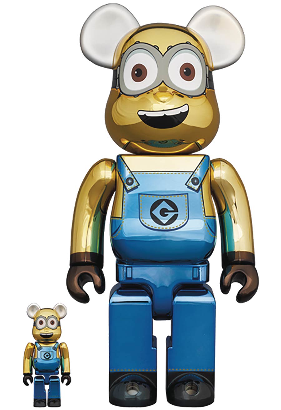 Minions Dave Chrome Version 100 Percent & 400 Percent 2-Pack