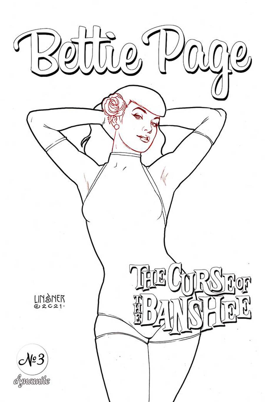 Bettie Page And The Curse Of The Banshee #3 Cover H Incentive Joseph Michael Linsner Pencils Cover