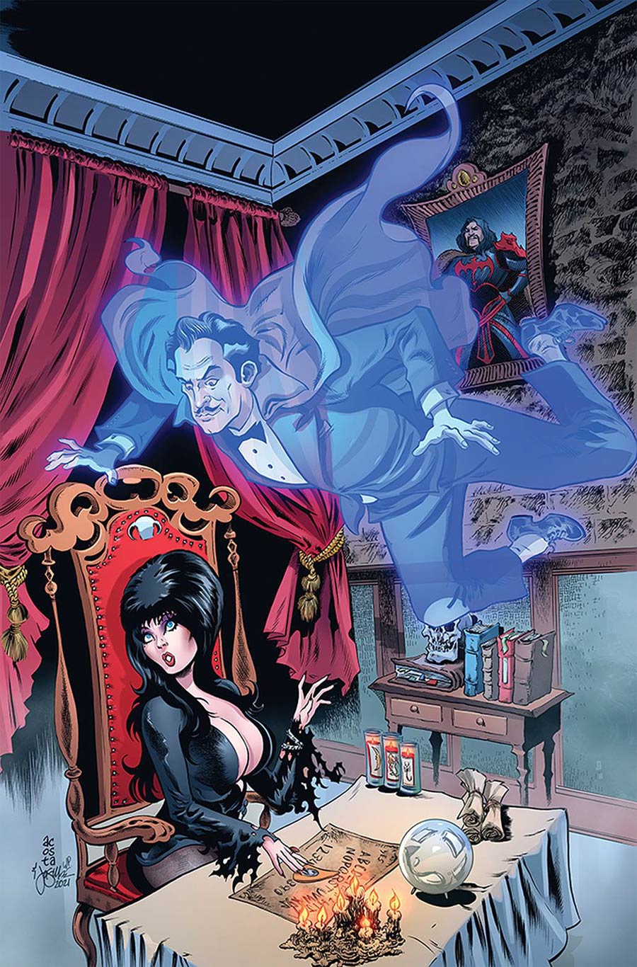 Elvira Meets Vincent Price #2 Cover H Limited Edition Dave Acosta Virgin Cover