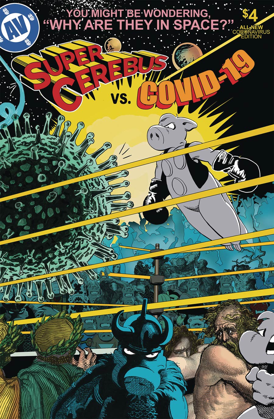 Super Cerebus vs Covid-19 #1 (One Shot)