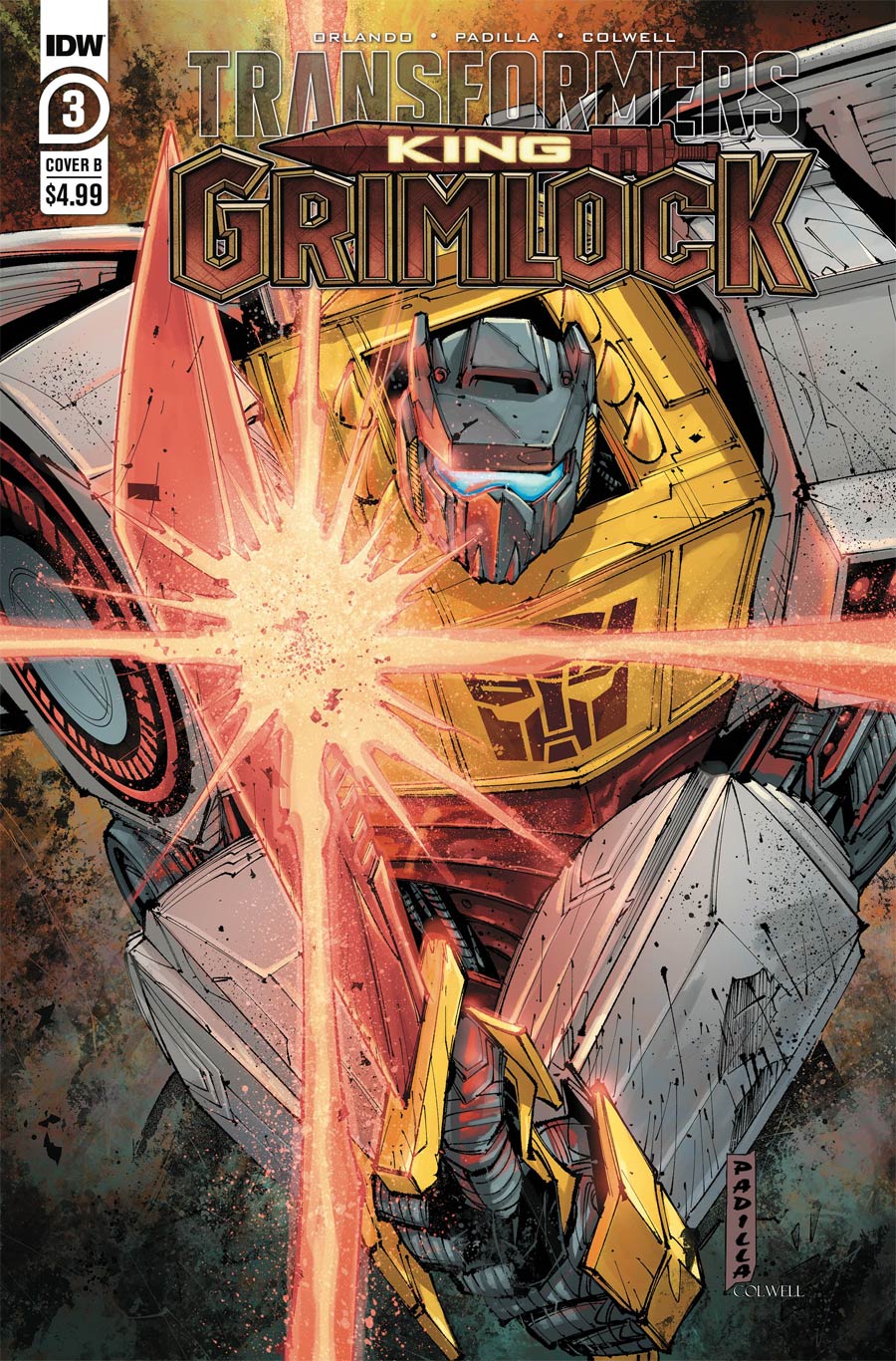 Transformers King Grimlock #3 Cover B Variant Agustin Padilla Cover