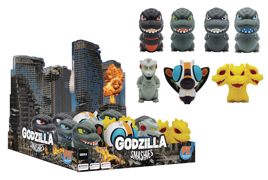 Godzilla Smashies Stress Doll Previews Exclusive 12-Piece Display