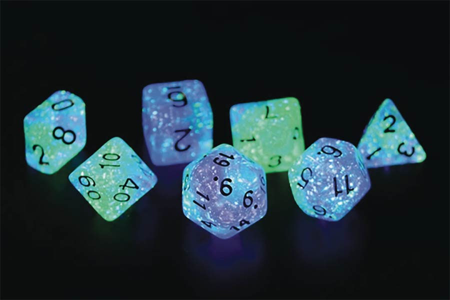 Sirius Glowworm Dice Set - Peacock