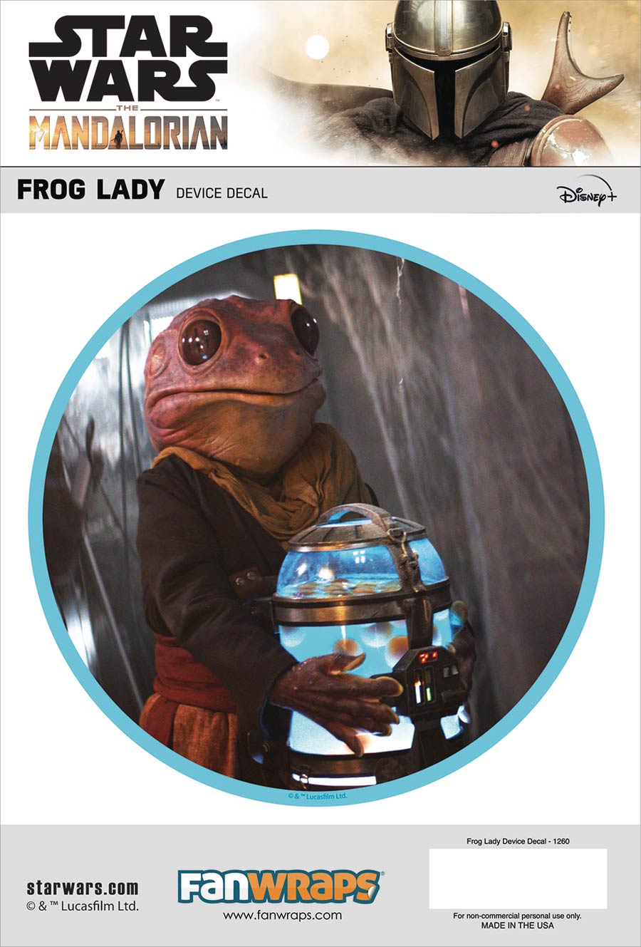 Star Wars Device Decal - Mandalorian Frog Lady