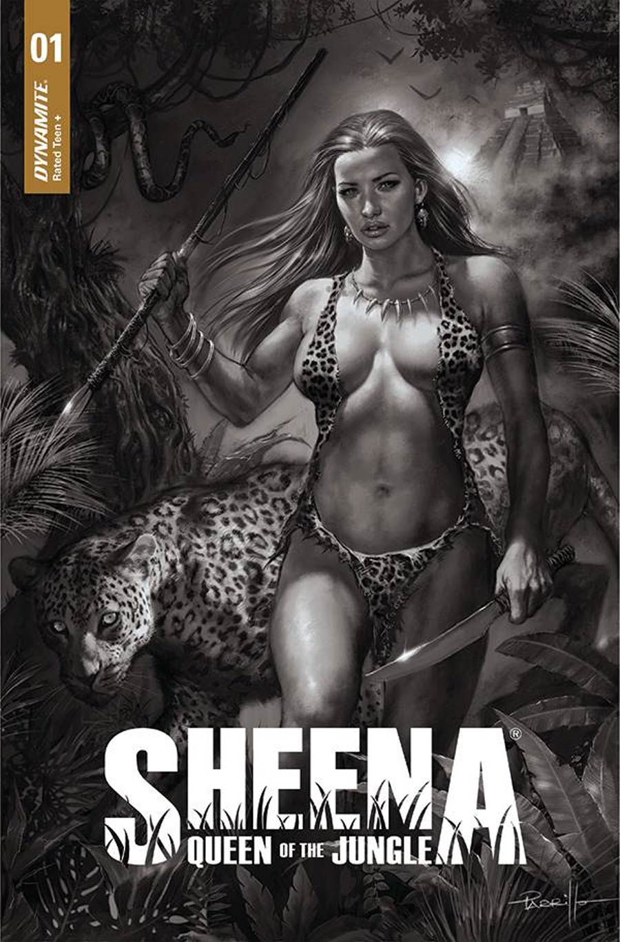 Sheena Queen Of The Jungle #1 Cover J Incentive Lucio Parrillo Black & White Cover