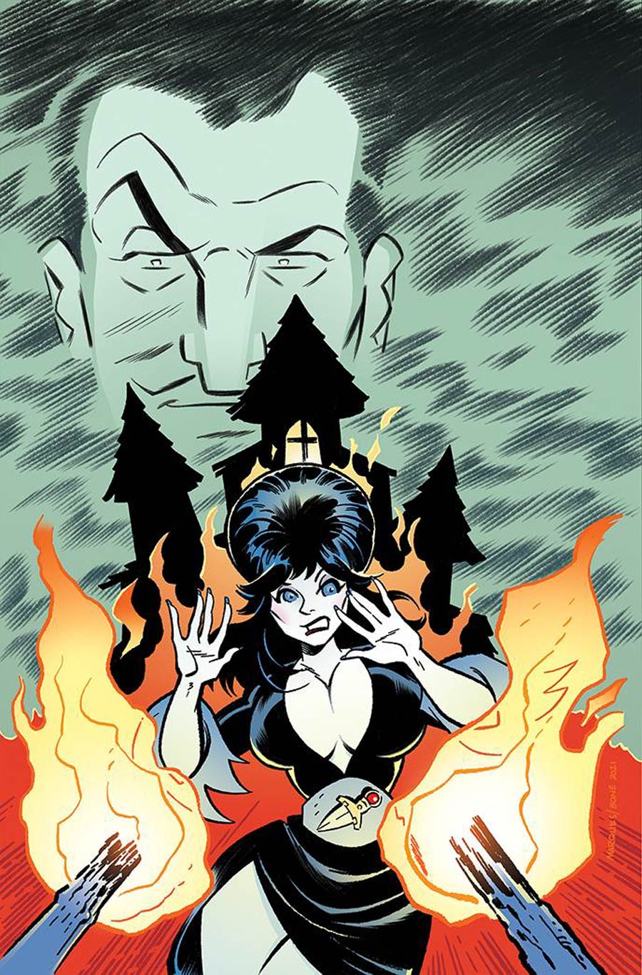 Elvira Meets Vincent Price #2 Cover J Incentive Anthony Marques & J Bone Virgin Cover