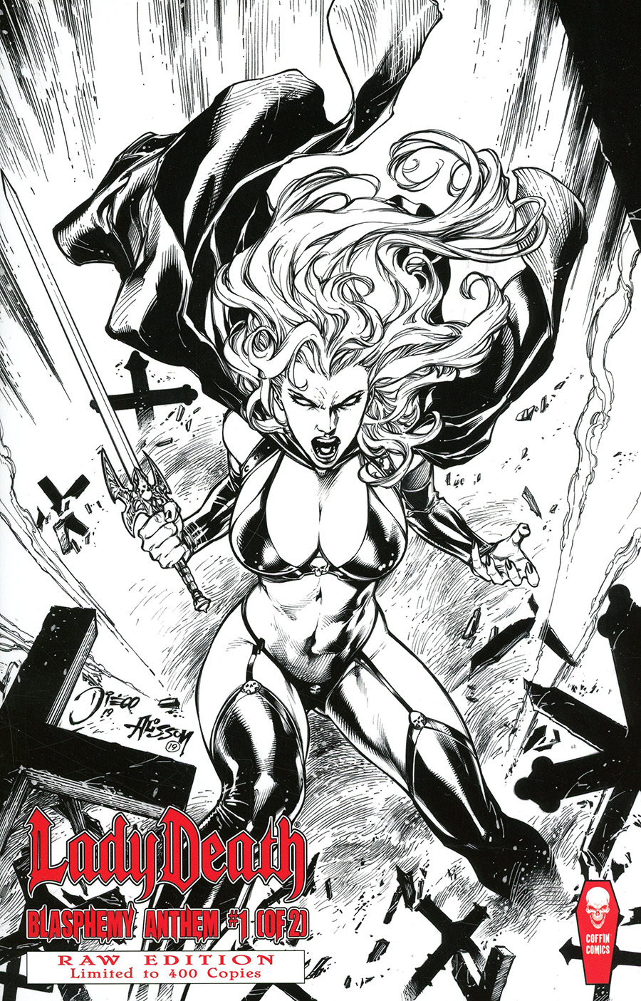 Lady Death Blasphemy Anthem #1 Cover F Raw Edition