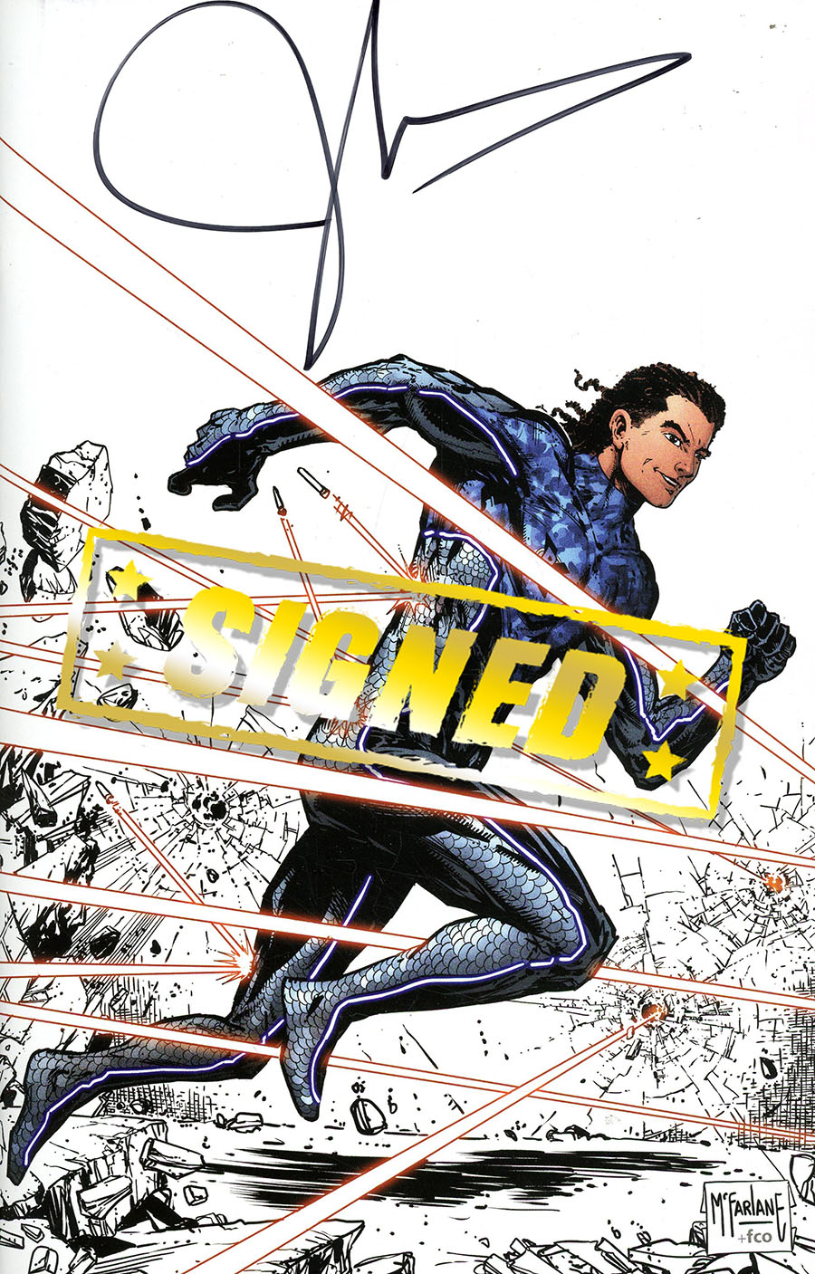 Phenom X #1 Cover D Incentive Todd McFarlane Variant Cover Signed By John Leguizamo