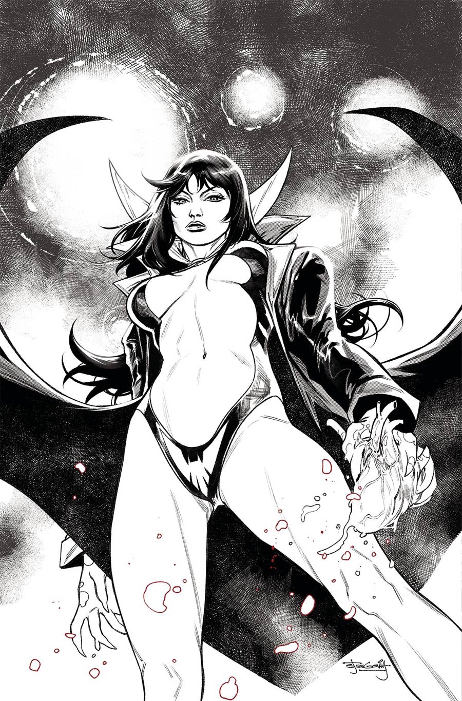 Vengeance Of Vampirella Vol 2 #23 Cover M Incentive Stephen Segovia Black & White Virgin Cover