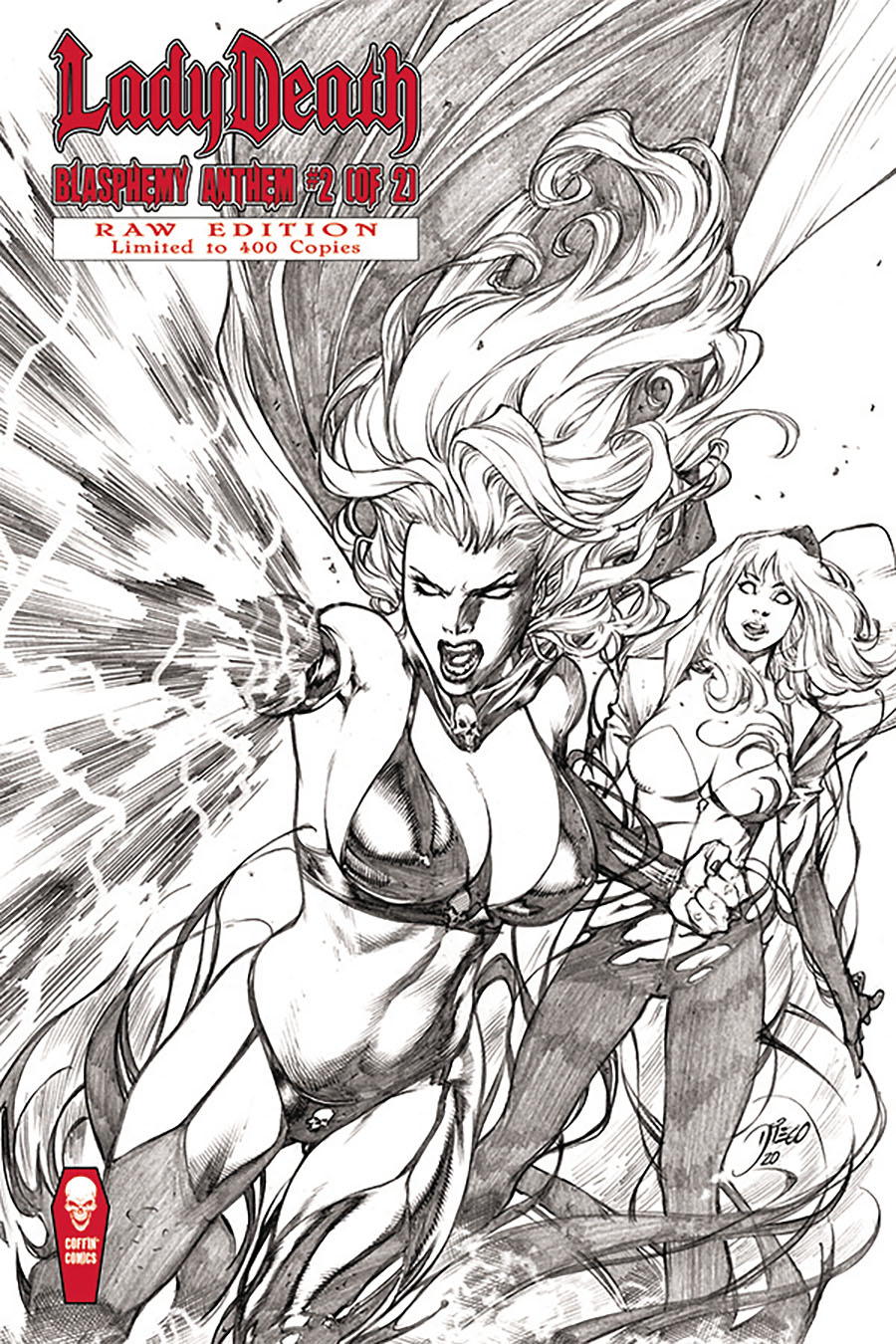 Lady Death Blasphemy Anthem #2 Cover H Raw Edition