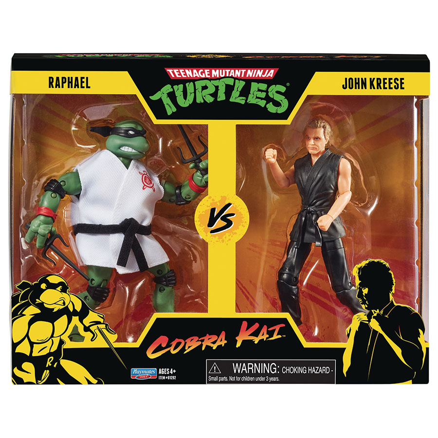 Teenage Mutant Ninja Turtles x Cobra Kai 2-Pack Action Figure - Raphael vs John Kreese