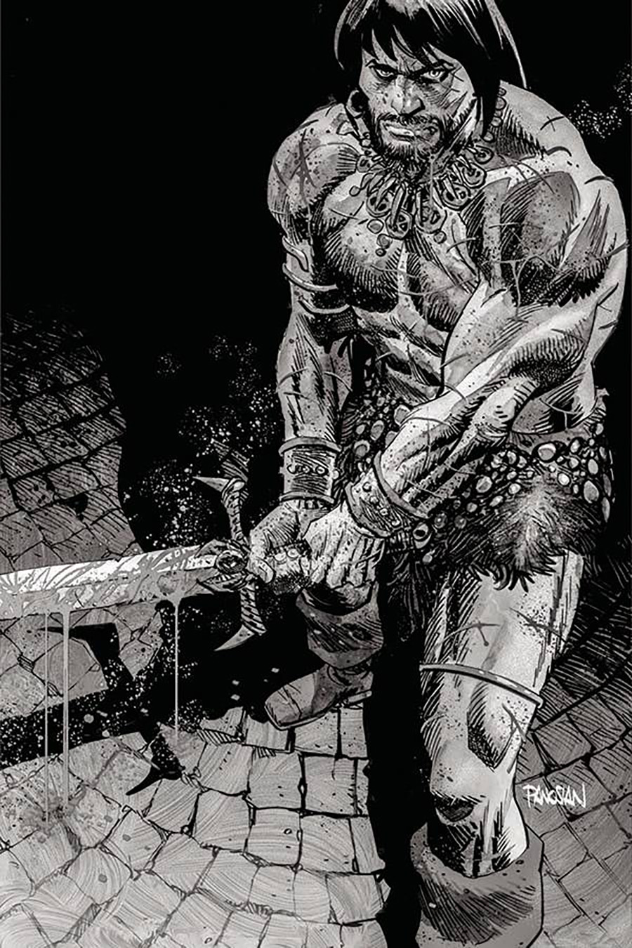 Cimmerian Hour Of The Dragon #1 Cover J Incentive Dan Panosian Black & White Cover