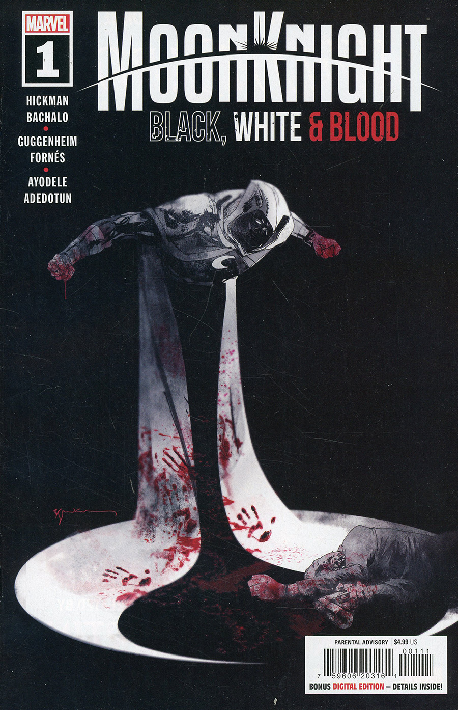 Moon Knight Black White & Blood #1 Cover A Regular Bill Sienkiewicz Cover (Limit 1 Per Customer)