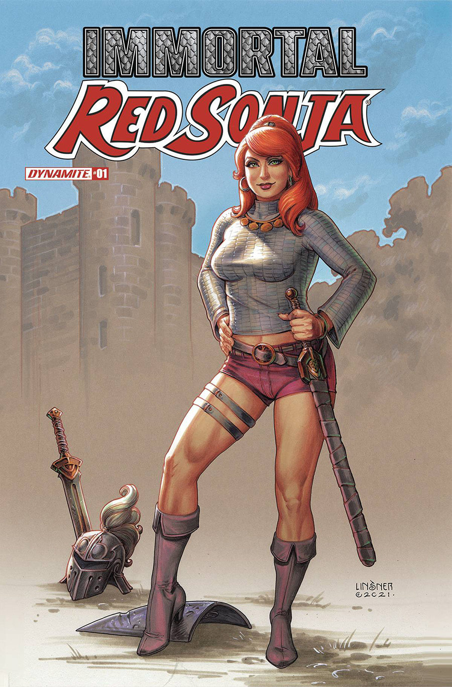 Immortal Red Sonja #1 Cover C Variant Joseph Michael Linsner Cover