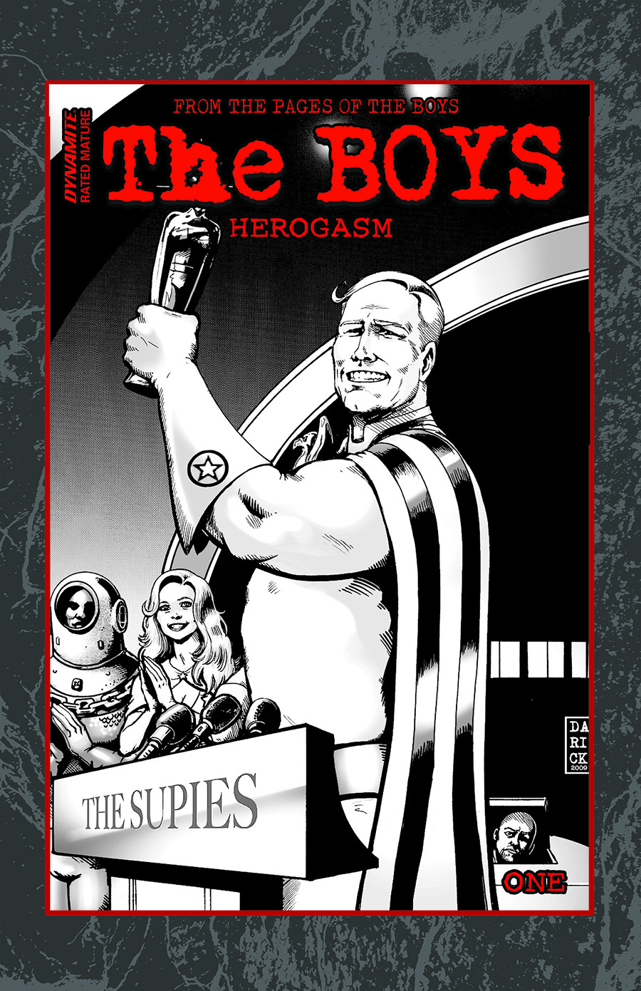 Boys Herogasm #1 Cover E Incentive Darick Robertson Black & White Cover (Introductory Priced Edition)