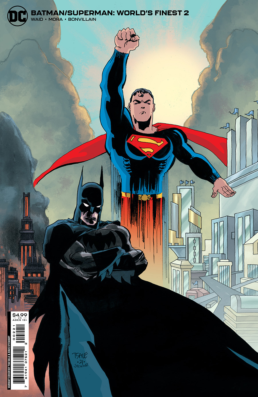 Batman Superman Worlds Finest #2 Cover B Variant Tim Sale Card Stock Cover