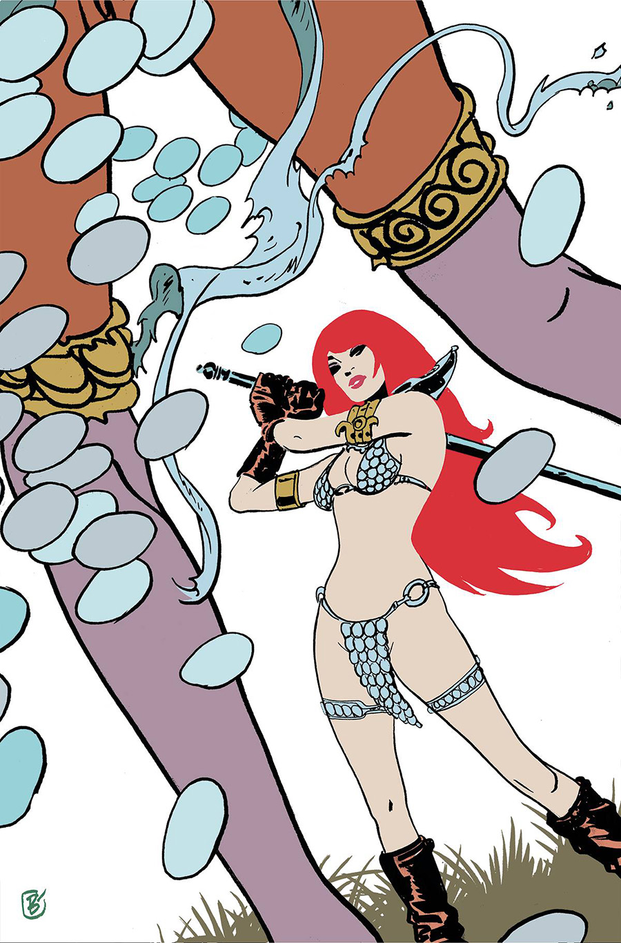 Red Sonja Vol 9 #6 Cover R Incentive Jimmy Broxton Risque Virgin Variant Cover