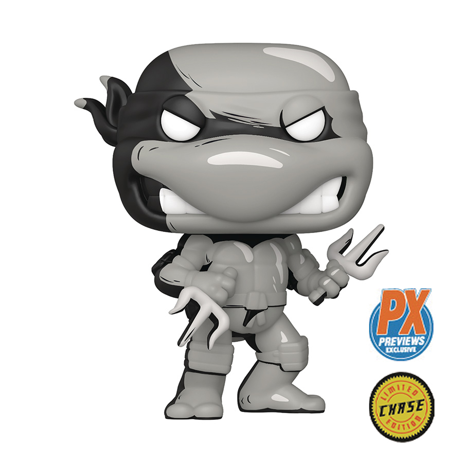 POP Comics Teenage Mutant Ninja Turtles Raphael Black & White Chase Previews Exclusive Vinyl Figure