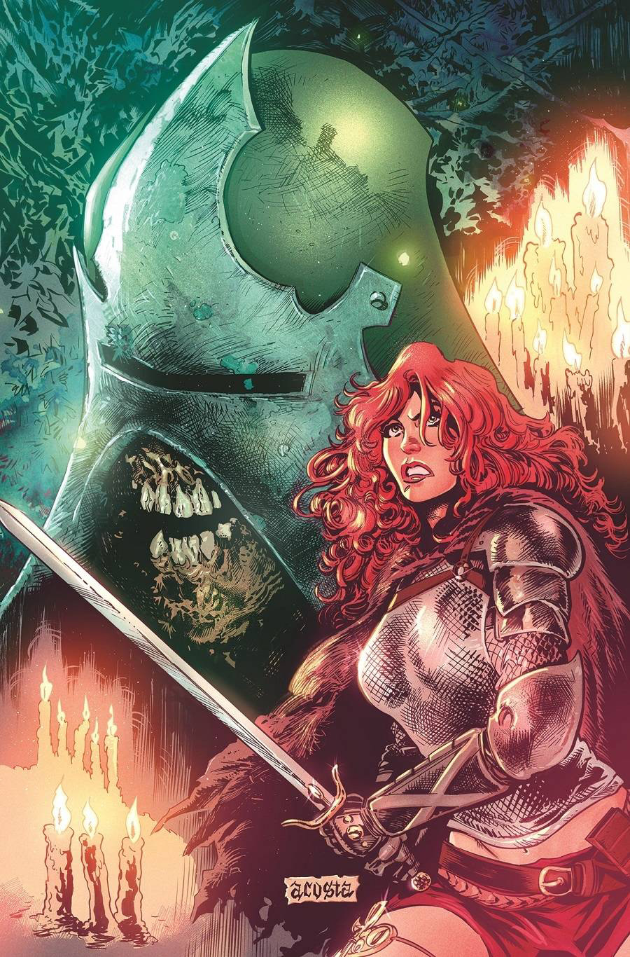 Immortal Red Sonja #1 Cover V Incentive Dave Acosta Virgin Cover