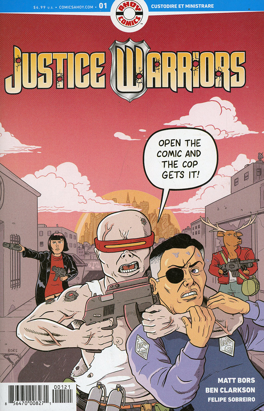 Justice Warriors #1 Cover B Incentive Matt Bors Variant Cover