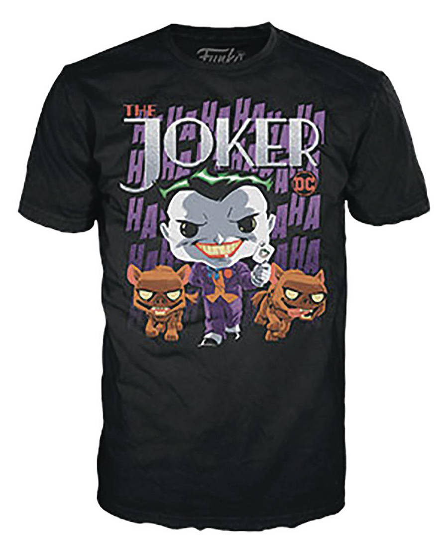 POP Boxed Tee DC Comics The Joker Black T-Shirt X-Small