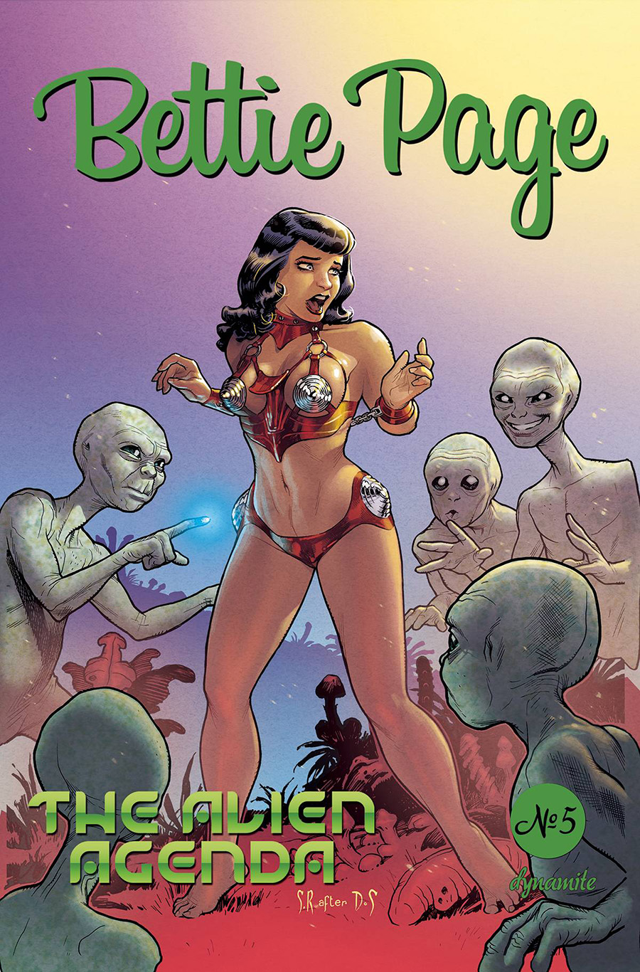 Bettie Page Alien Agenda #5 Cover C Variant Stephane Roux Cover