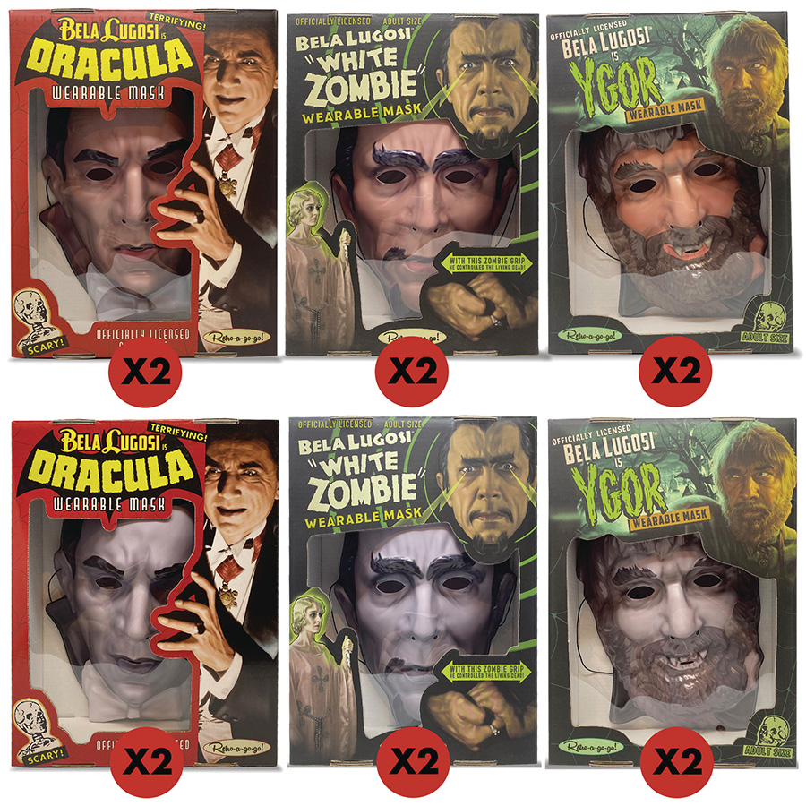 Bela Lugosi Wearable Mask 12-Piece Assortment Case