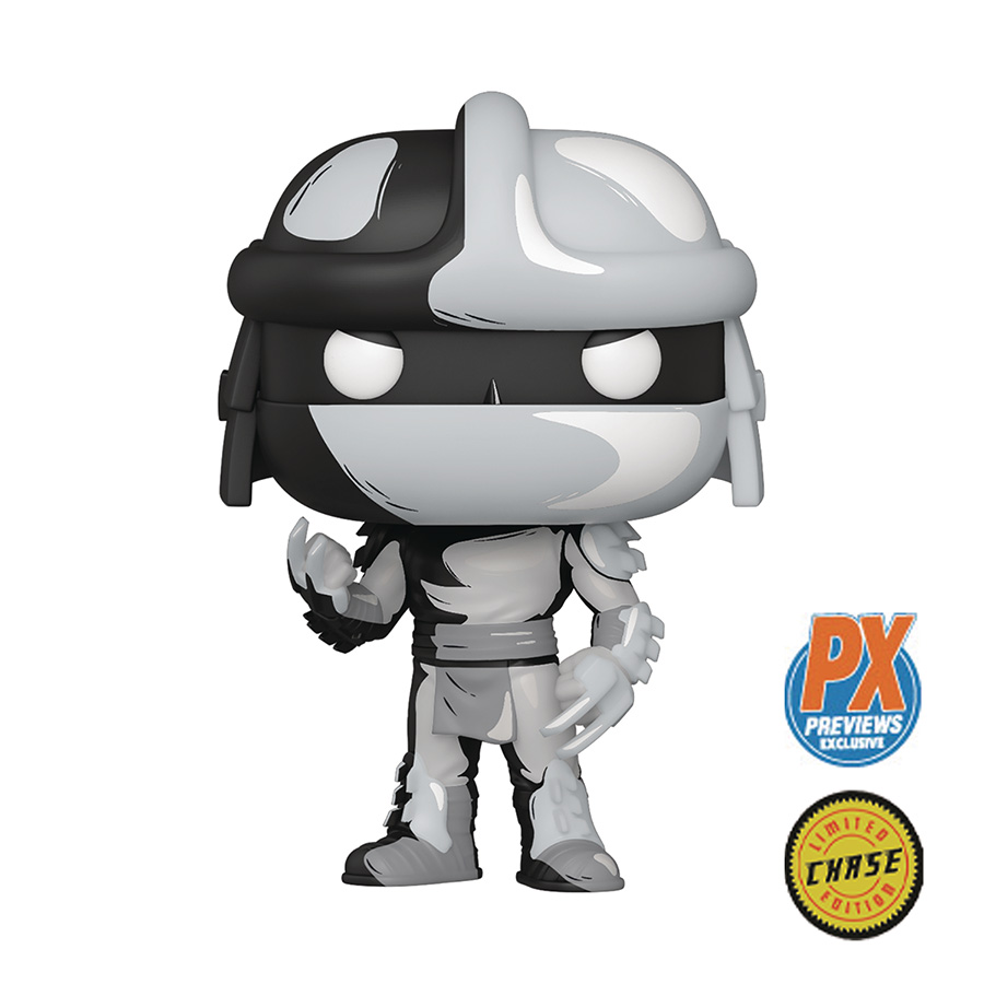 POP Comics Teenage Mutant Ninja Turtles Shredder Black & White Chase Previews Exclusive Vinyl Figure