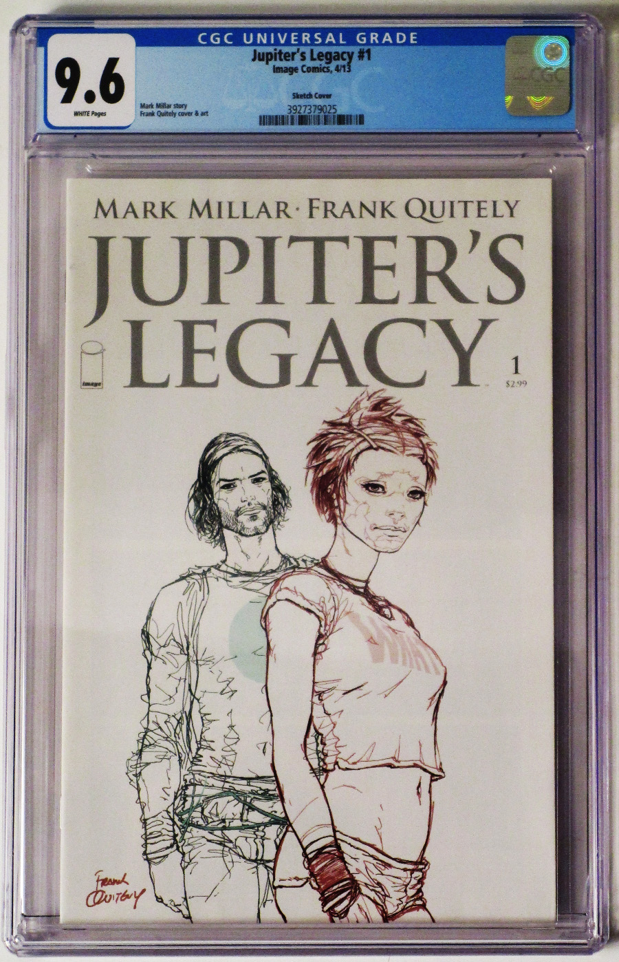 Jupiters Legacy #1 Incentive Frank Quitely Sketch Cover CGC 9.6