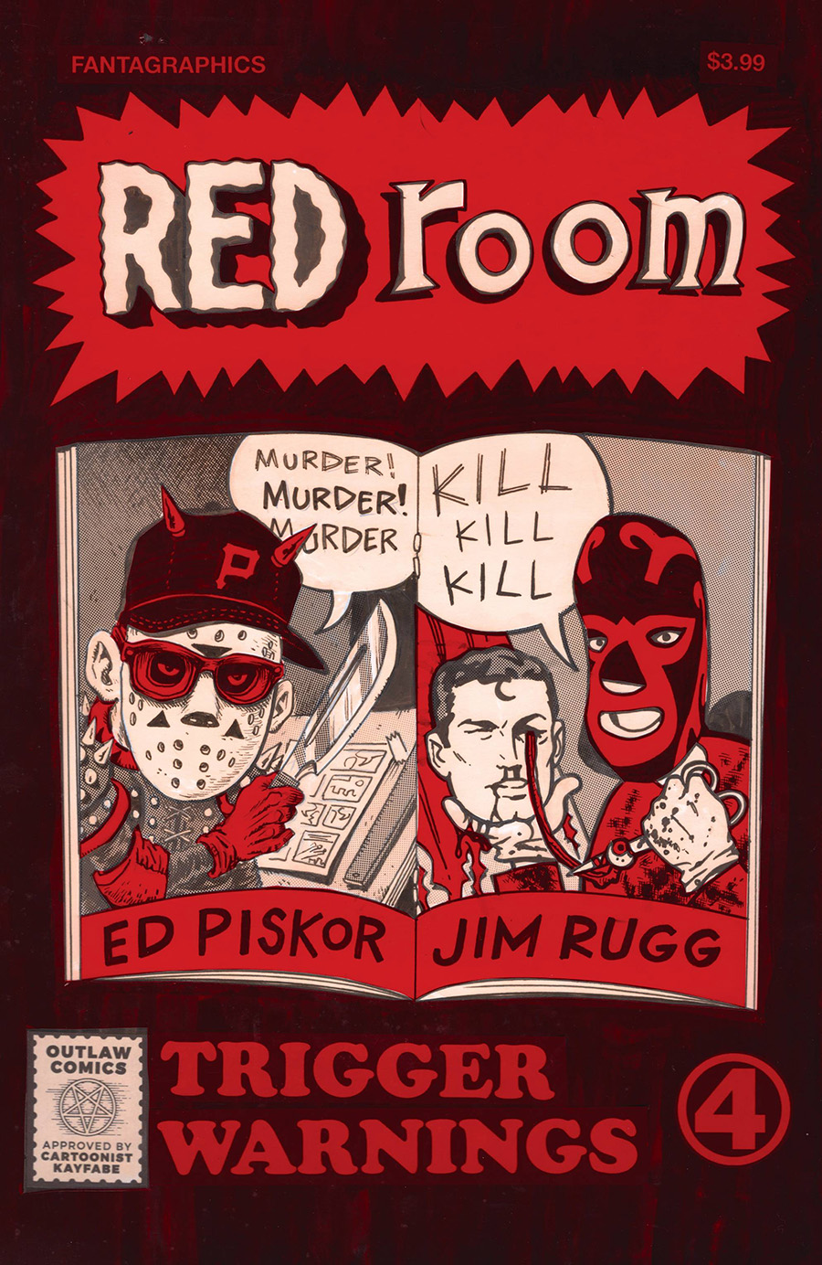 Red Room Trigger Warnings #4 Cover D Incentive Cartoonist Kayfabe Variant Cover