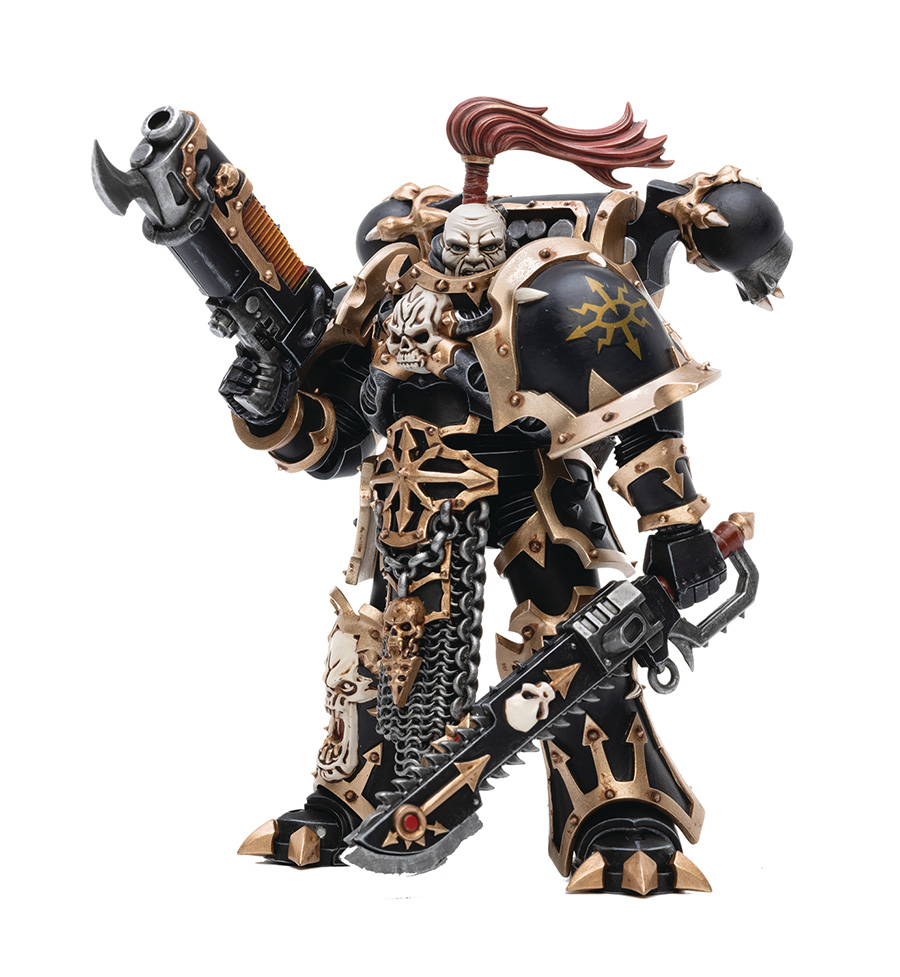 JoyToy Warhammer 40000 Black Legion 1/18 Scale Figure - Havocs Champion Brother Slael