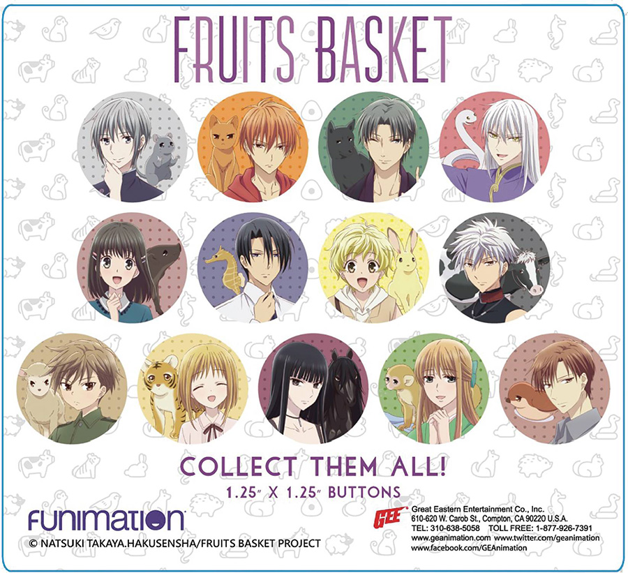 Fruits Basket (2019) Zodiac Cast 1.25-Inch Button Blind Mystery Box