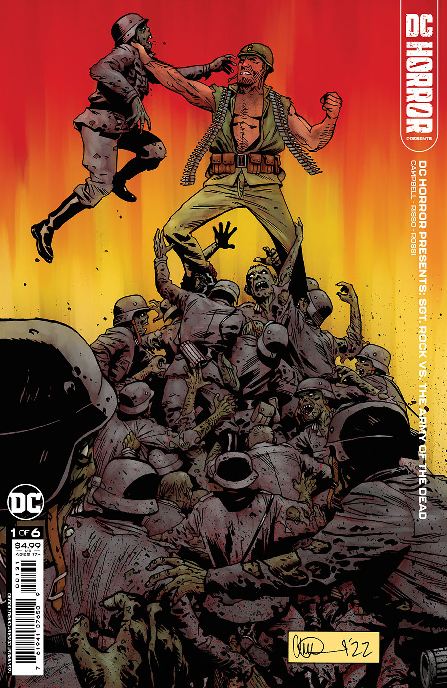 DC Horror Presents Sgt Rock vs The Army Of The Dead #1 Cover D Incentive Charlie Adlard Card Stock Variant Cover