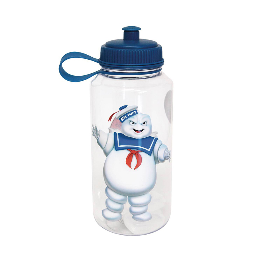 Ghostbusters Stay Puft Marshmallow Man 32-Ounce Water Bottle With Molded Ice Cubes