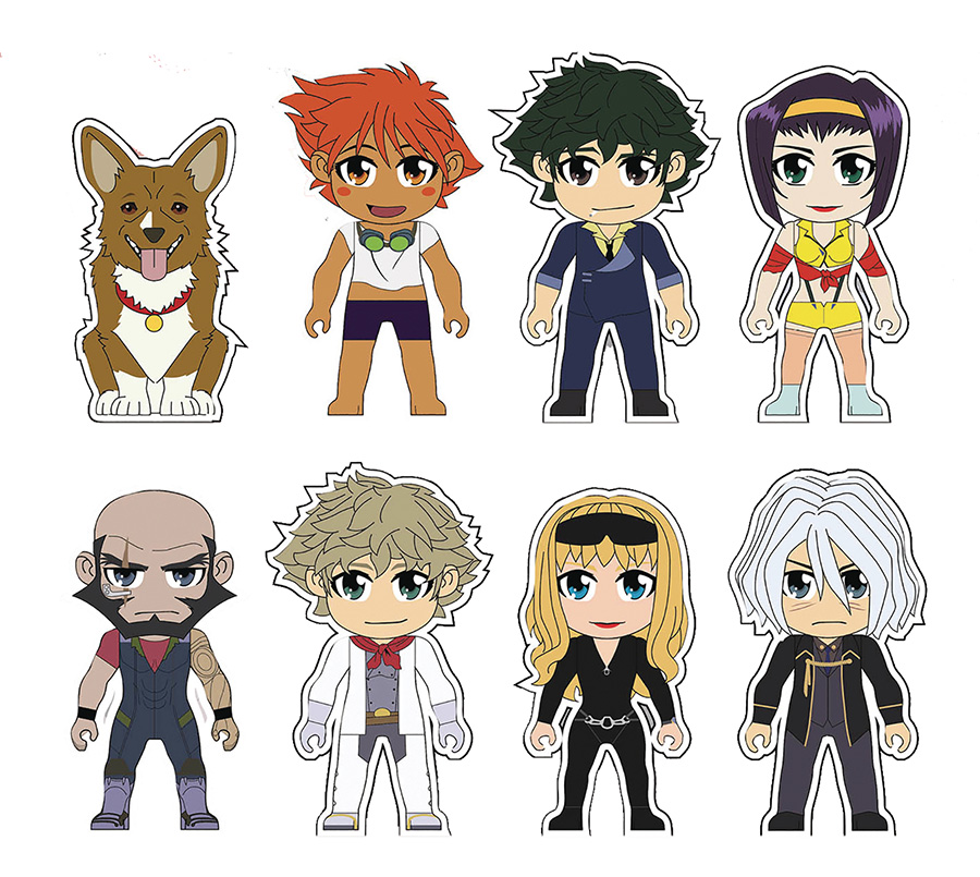 Cowboy Bebop Kawaii Titans Mini Figure 18-Piece Display