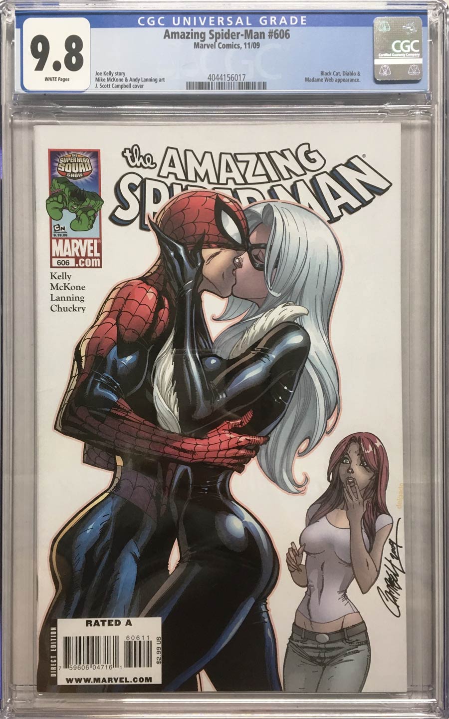 Amazing Spider-Man Vol 2 #606 Cover C CGC 9.8 Regular J Scott Campbell Cover