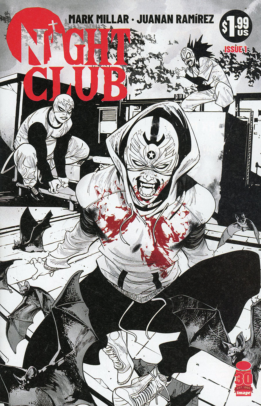 Night Club (2022) #1 Cover B Variant Juanan Ramirez Black & White Cover (Limit 1 Per Customer)